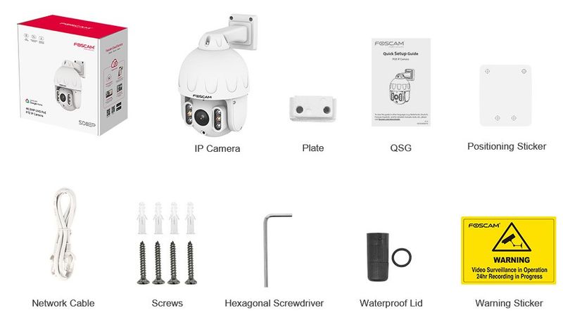 Foscam SD8EP Motorisert utendørs POE overvåkningskamera